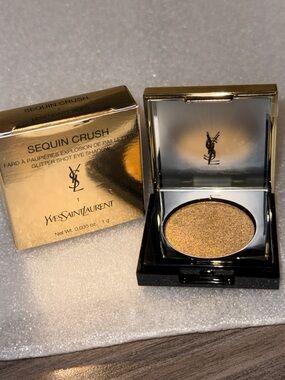 1 Legendary Gold YSL Sequin Crush Mono Eyeshadow Shimmer Glitter Mirror Compact